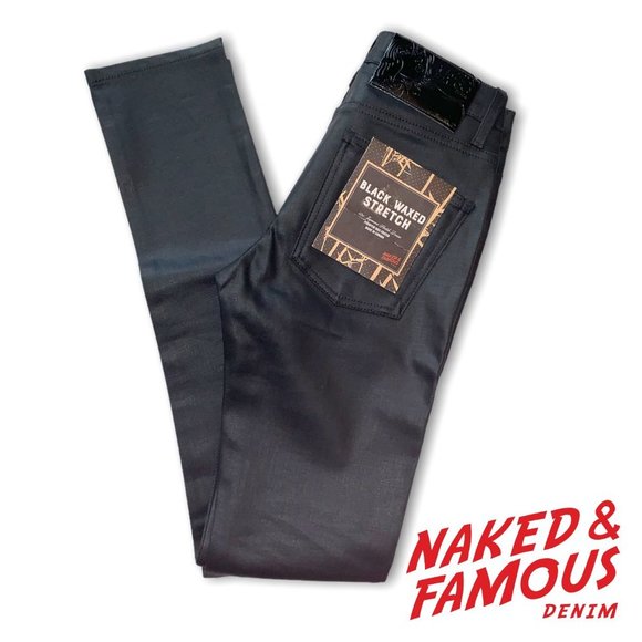 Naked & Famous Denim Other - Naked & Famous Denim Men's Super SkinnyGuy Black Waxed Stretch Jeans 28W x 34L